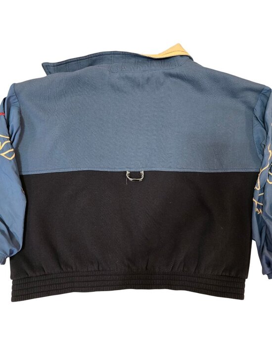 Vintage Ixspa Blue & Black Full Zip Jacket Lion Embroidery Mens Size L - Picture 12 of 12